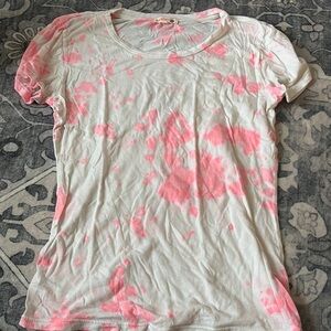 Pink and White Women's Top